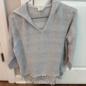 LOFT Light Gray Textured Sweater